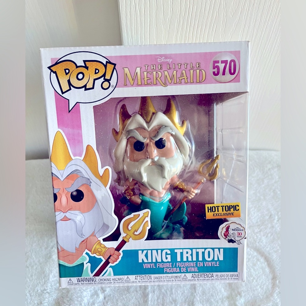 Funko POP! Disney The‎ Little Mermaid King Triton Supersized 6" #570 Hot Topic